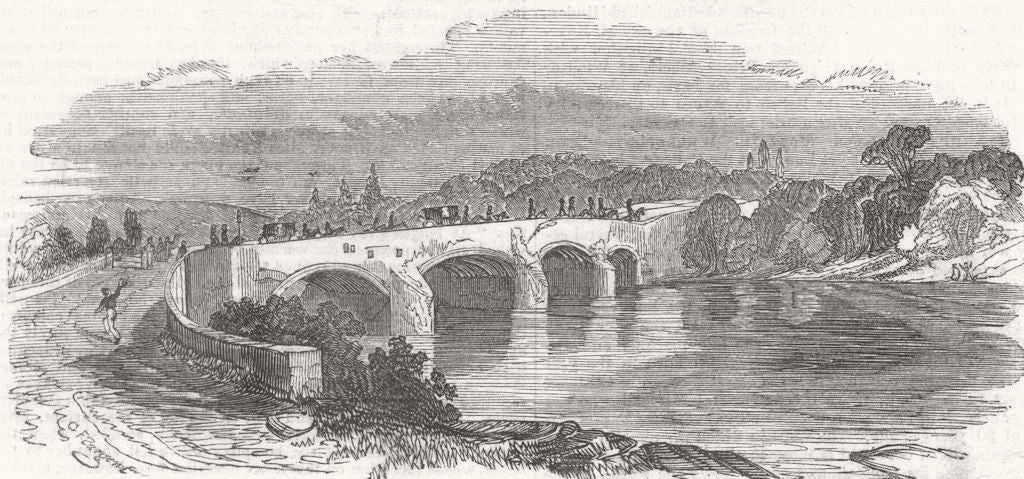 SWITZERLAND. Bothwell Brig 1842 old antique vintage print picture